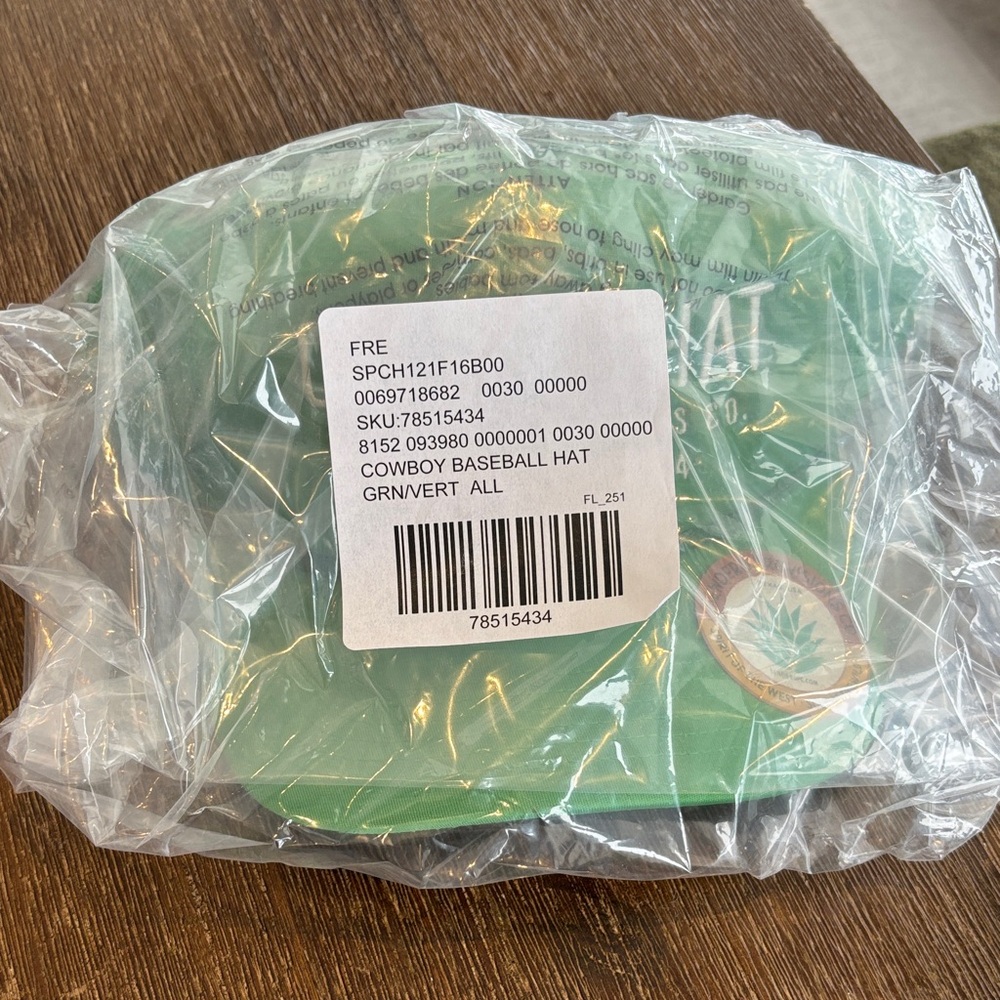 Green Cowboy Baseball Hat Free People NWT - Picture 2 of 3